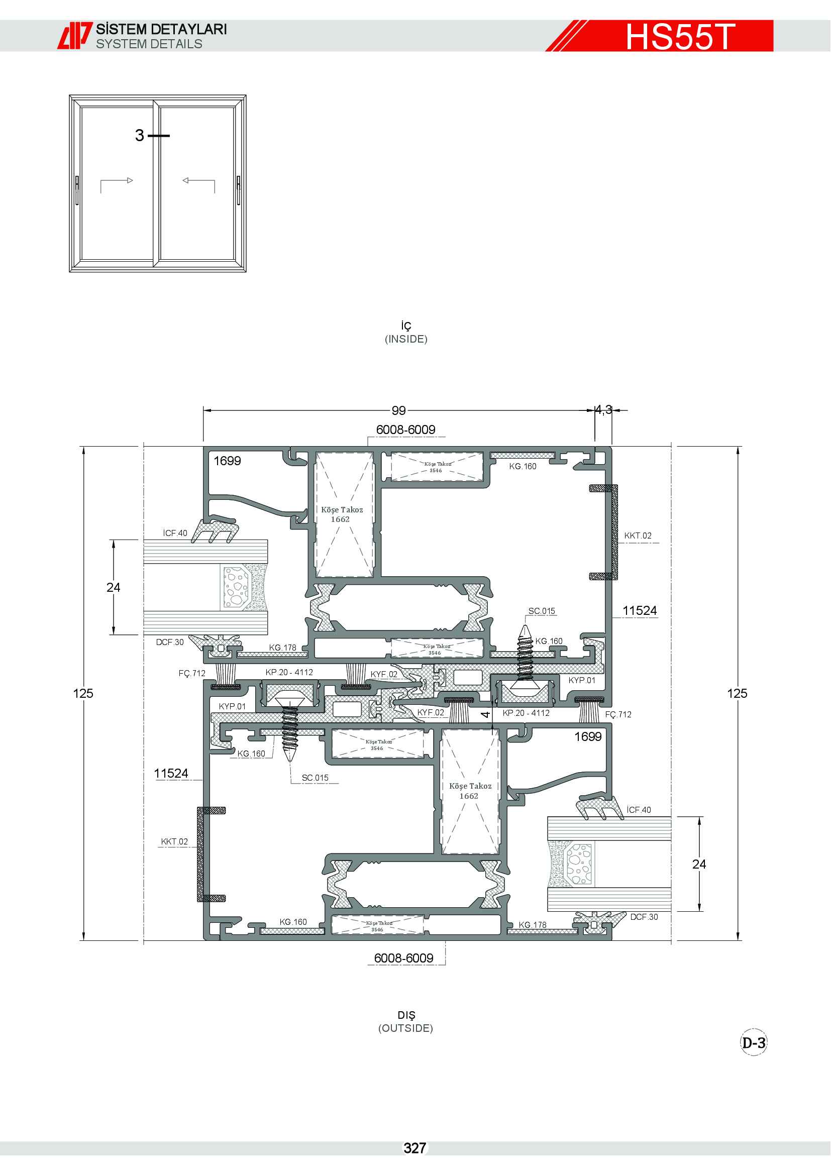 HEBESCHİEBE SÜRME ALÜMİNYUM 34